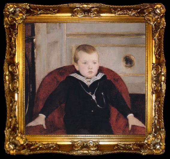 framed  Fernand Khnopff Portrait of Henry de Woelmont, ta009-2